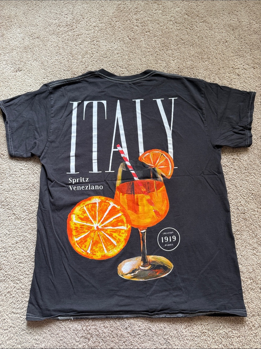 Men's Black Graphic Cocktail Glass T-Shirt - Picture 2 of 3